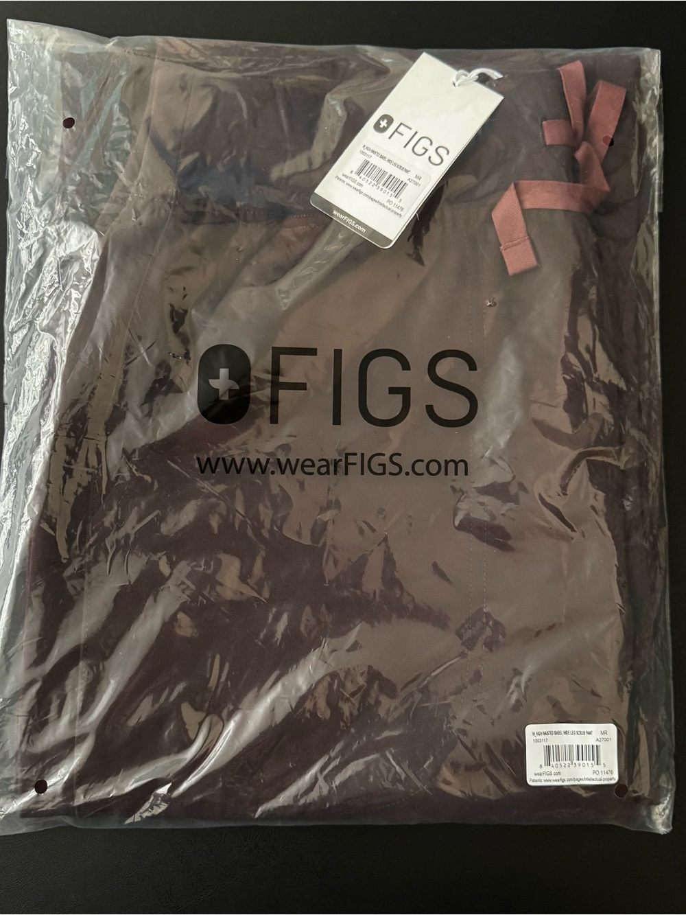 Figs Espresso Isabel Wide Leg Scrub Pants - Medium Regular